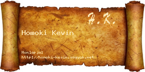 Homoki Kevin névjegykártya